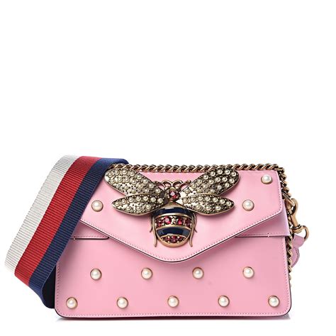 pearl and bee gucci puruse pink|Gucci handbags.